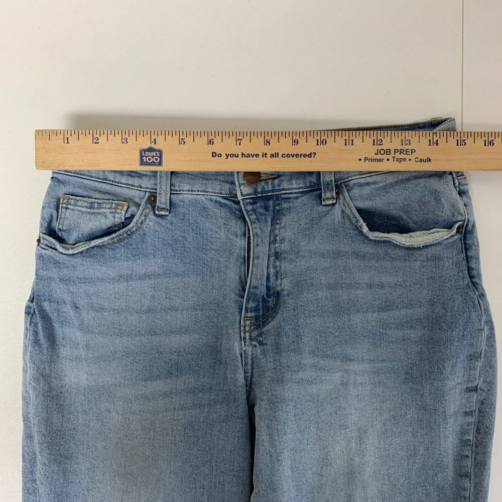 Oliver Logan Crosby Jeans‎ Womens 27 Light Wash Blue Relaxed Taper Raw Hem